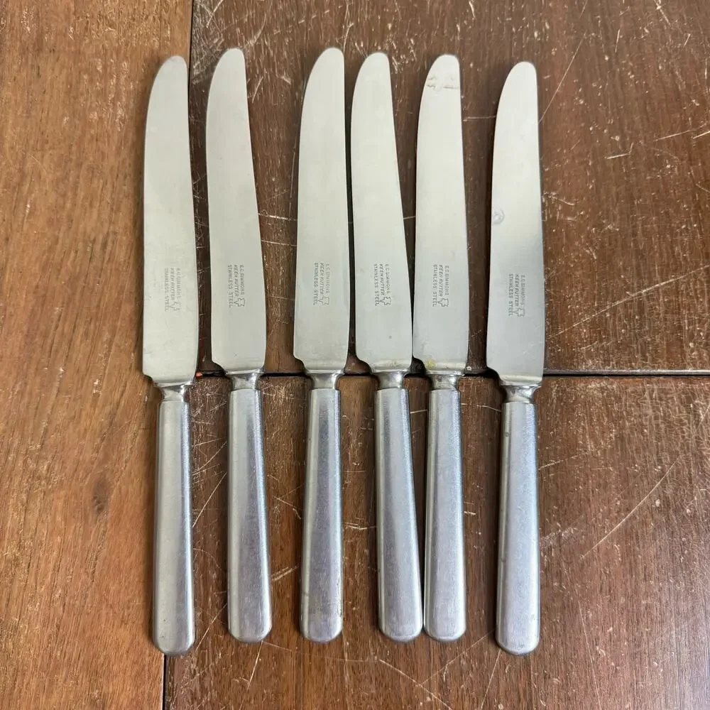 Set‎ of 6 E.C. Simmons Keen Kutter Stainless Steel Butter Knives